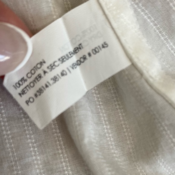 CLUB MONACO WHITE CLASSIC 100% COTTON BOW TIE BUTTON DOWN BLOUSE XS - Picture 3 of 7